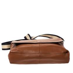 Coach Tan Leather Sullivan Messenger Flap Bag