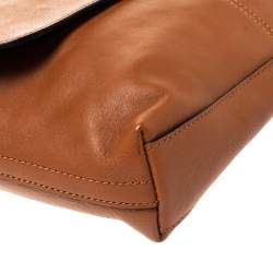Coach Tan Leather Sullivan Messenger Flap Bag