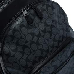 Coach Black Coated Canvas and Leather West Backpack 