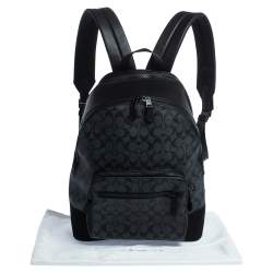 Coach Black Coated Canvas and Leather West Backpack 