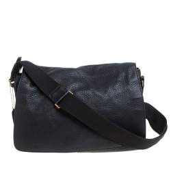 Coach Black Pebbled Leather Courier Legacy Messenger Bag