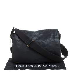 Coach Black Pebbled Leather Courier Legacy Messenger Bag