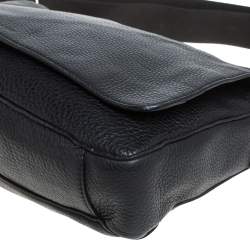 Coach Black Pebbled Leather Courier Legacy Messenger Bag