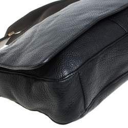 Coach Black Pebbled Leather Courier Legacy Messenger Bag