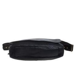 Coach Black Pebbled Leather Courier Legacy Messenger Bag