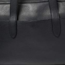 Coach Dark Blue Pebbled Leather Hamilton Laptop Bag