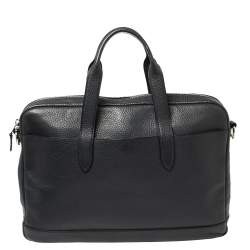 Coach Dark Blue Pebbled Leather Hamilton Laptop Bag