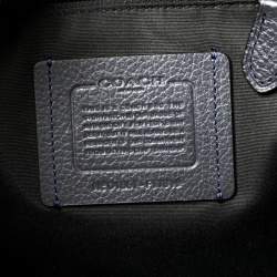 Coach Dark Blue Pebbled Leather Hamilton Laptop Bag