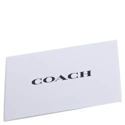 Pre Owned حقيبة يد كوتش أفينيو كانفاس مقوى بالشعار وردي 