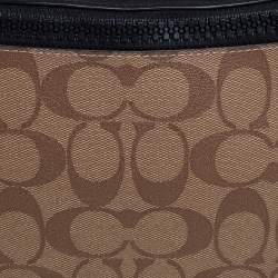 Coach Tri Color Signature Coated Canvas and Leather Warren Belt Bag