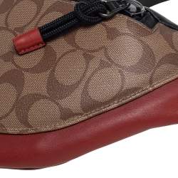 Coach Tri Color Signature Coated Canvas and Leather Warren Belt Bag