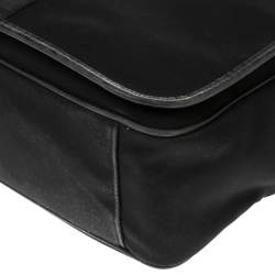 Coach Black Nylon and Leather Trim Large Messenger Bag