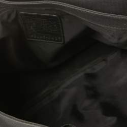 Coach Black Nylon and Leather Trim Large Messenger Bag