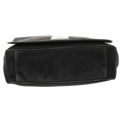 Coach Black Nylon and Leather Trim Large Messenger Bag