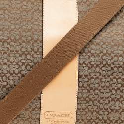 Coach Beige/Brown Signature Canvas And Leather Diaper Messenger Bag