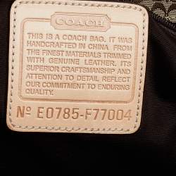 Coach Beige/Brown Signature Canvas And Leather Diaper Messenger Bag