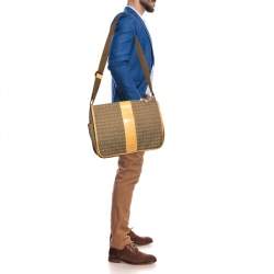 Coach Beige/Brown Signature Canvas And Leather Diaper Messenger Bag