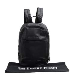 Coach Black Leather And Mesh Charles Slim Backpack