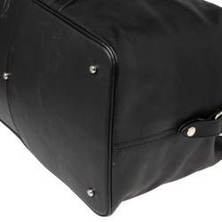 Coach Black Leather Voyager Duffel Bag