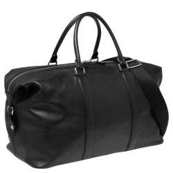 Coach Black Leather Voyager Duffel Bag