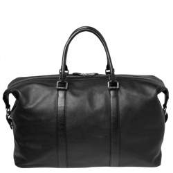 Coach Black Leather Voyager Duffel Bag