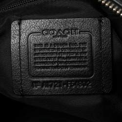 Coach Black Leather Voyager Duffel Bag