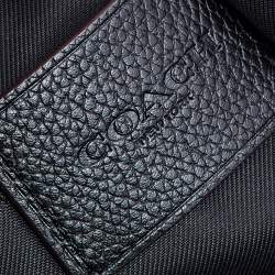 Coach Black Leather Academy Sling Backpack