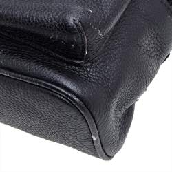 Coach Black Leather Academy Sling Backpack