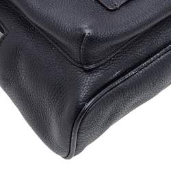 Coach Black Leather Academy Sling Backpack