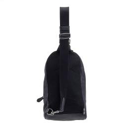 Coach Black Leather Academy Sling Backpack