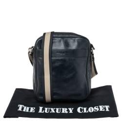 Coach Navy Blue Leather Messenger Bag 