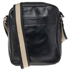 Coach Navy Blue Leather Messenger Bag 