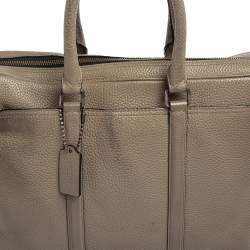 Coach Grey Leather Laptop Bag 