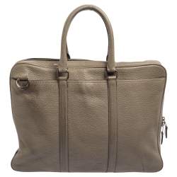 Coach Grey Leather Laptop Bag 