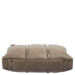 Coach Grey Leather Laptop Bag 