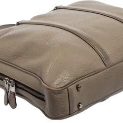Coach Grey Leather Laptop Bag 