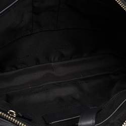 Coach Navy Blue Signature Embossed Leather Hudson Briefcase 