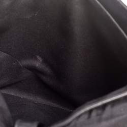 Coach Black Signature Embossed Leather Charles Flap Messenger Bag
