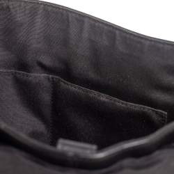 Coach Black Signature Embossed Leather Charles Flap Messenger Bag
