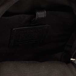 Coach Black Leather and Mesh Metropolitan Sling Backpack