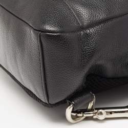 Coach Black Leather and Mesh Metropolitan Sling Backpack