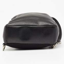 Coach Black Leather and Mesh Metropolitan Sling Backpack