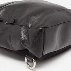 Coach Black Leather and Mesh Metropolitan Sling Backpack
