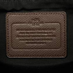 Pre Owned Coach Brown Leather Briefcase Laptop Bag