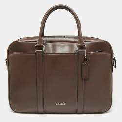 Coach Brown Leather Briefcase Laptop Bag Coach | TLC