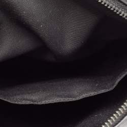 Coach Black/Grey Signature Coated Canvas and Leather Houston Flight Messenger Bag