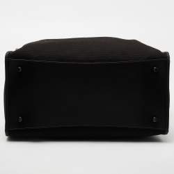 Coach Black Canvas And Leather With Coach Badge Field 40 Tote