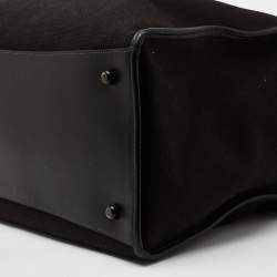 Coach Black Canvas And Leather With Coach Badge Field 40 Tote