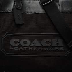 Coach Black Canvas And Leather With Coach Badge Field 40 Tote