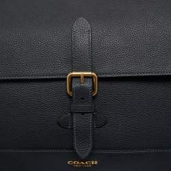 Pre Owned Coach Blue Signature Canvas an Leather Hudson Messenger Bag